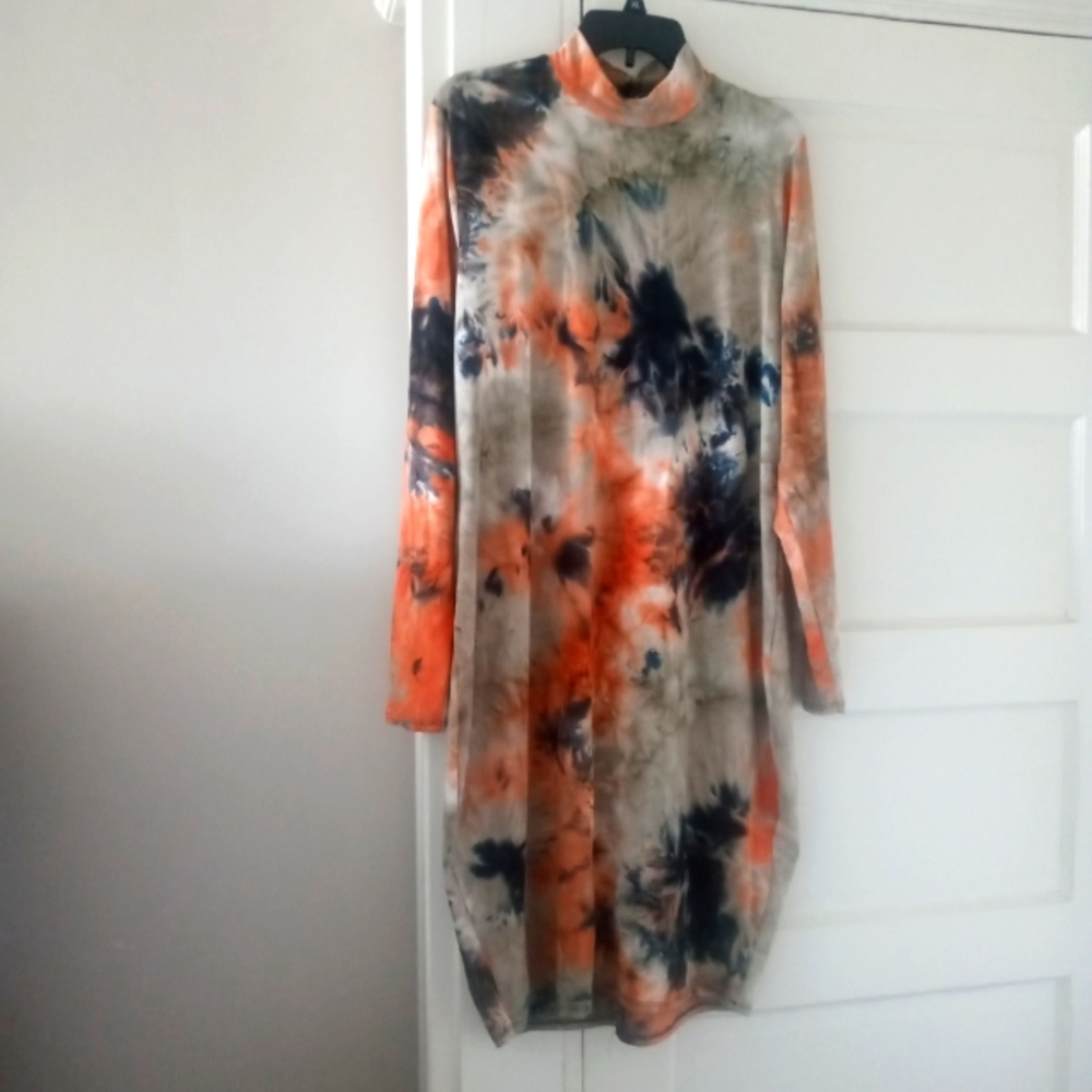Tube tie dye dress